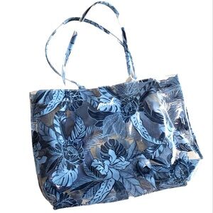 PINK Victoria's Secret Blue Tropic Summer Tote